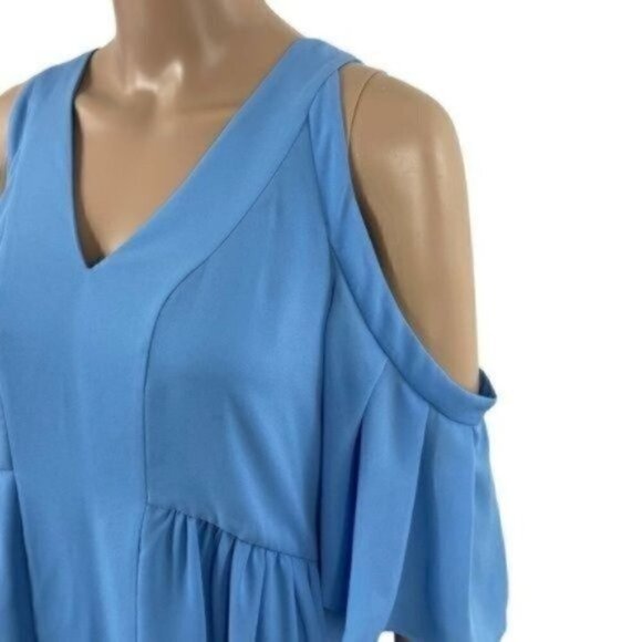 Crosby by Mollie Burch size XS Cold Shoulder Dress in Blue - Picture 5 of 10